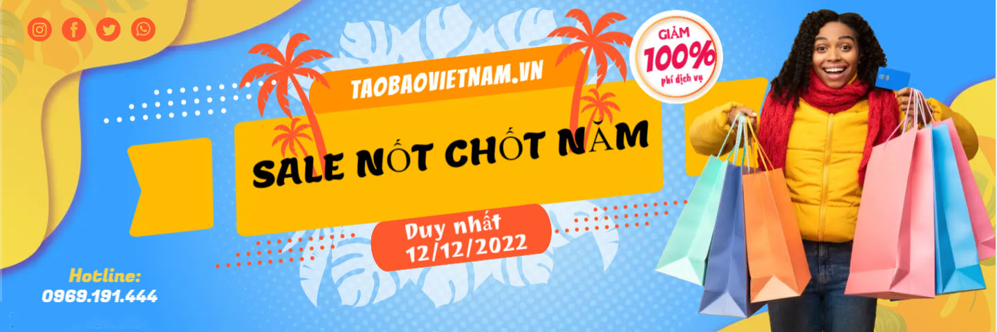 ƯU ĐÃI GIẢM 100% PHÍ DỊCH VỤ NHÂN DỊP SALE TAOBAO 12/12